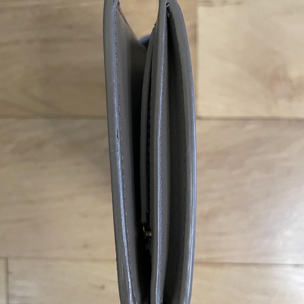 Celine Small Strap Wallet — Gray with Light Blue Strap - Picture 2 of 7